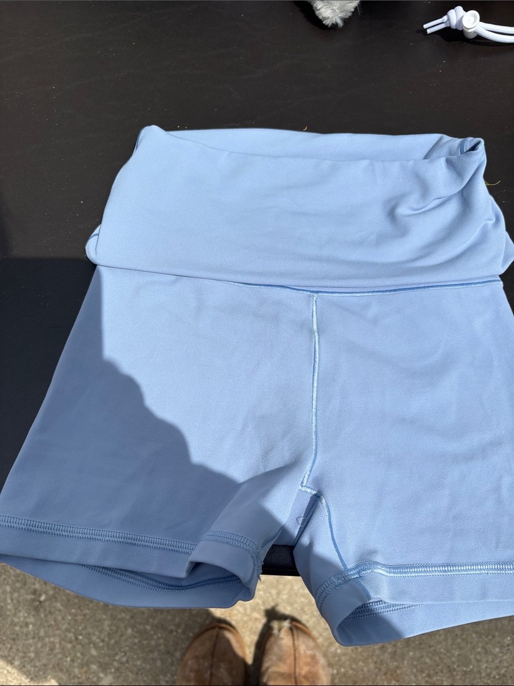 offline Fold-Over High-Rise Light Blue Women’s Bike Shorts